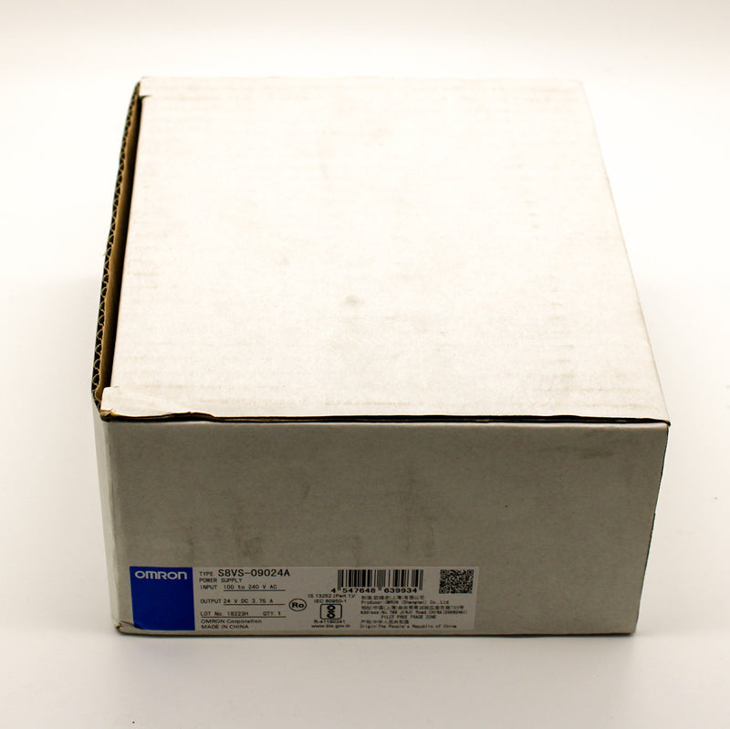 Omron S8VS-09024A 24V 3.75A Enclosed Industrial AC-DC Power Supply