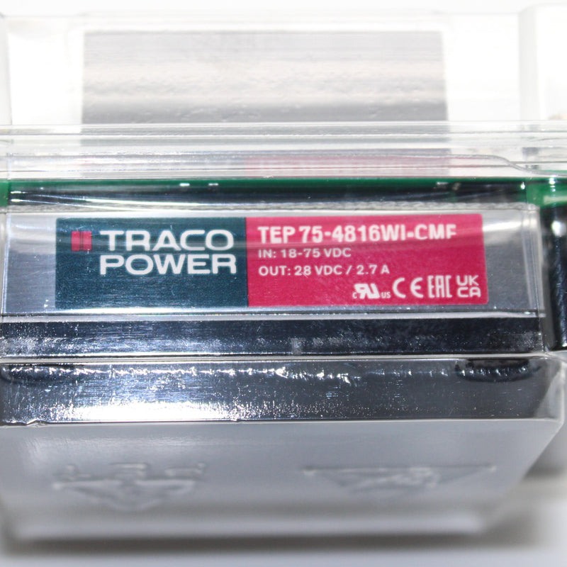 Traco Power TEP 75-4816WI-CMF 28V 2.7A Enclosed Panel Mount DC-DC Converter
