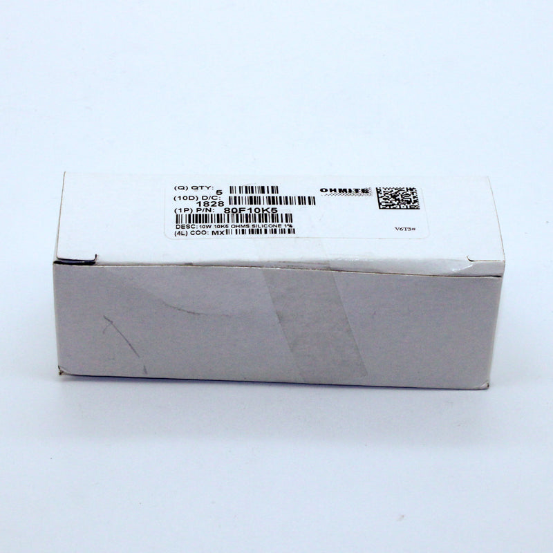5 Pack Ohmite 80F10K5 10.5K 10W 1 Percent Axial Wirewound Resistors