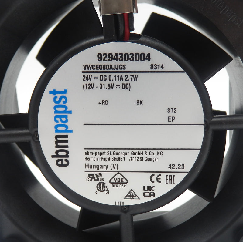 EBM-Papst 8314 24VDC 80mm x 80mm x 32mm DC Tubeaxial Fan