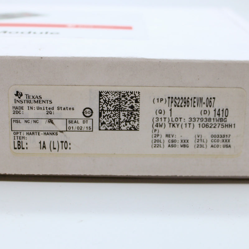 Texas Instruments TPS22961EVM-067 Power Management Evaluation Board