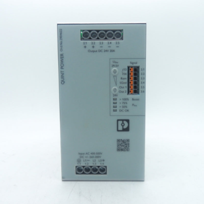 Phoenix Contact 2904622 QUINT4-PS/3AC/24DC/20 20A 480W Single-Phase Power Supply