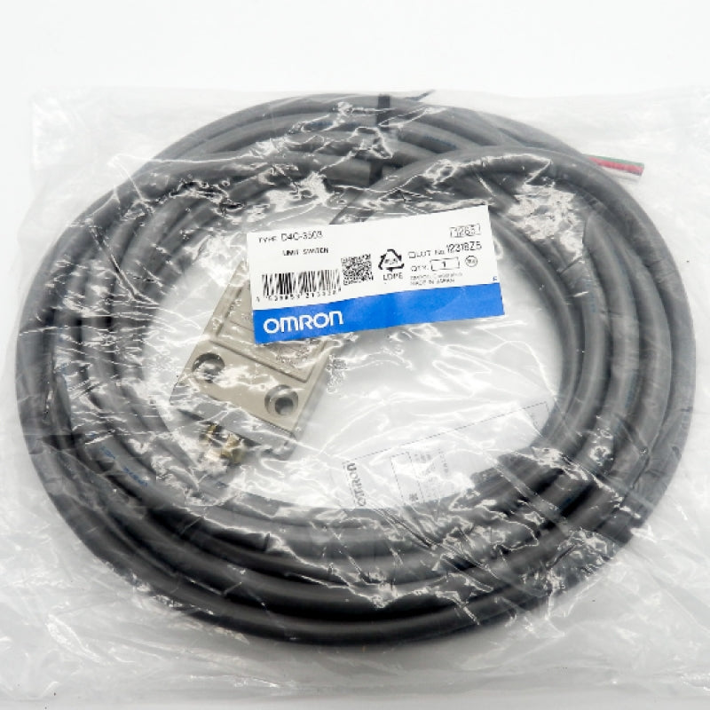 Omron D4C-3503 30VDC 4A Cross Roller Plunger Head Limit Switch