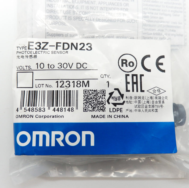 Omron E3Z-FDN23 500mm M12 NPN Diffuse Reflective Photoelectric Sensor
