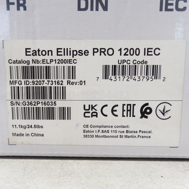 Eaton ELP1200IEC 1200VA 750W Stand Alone Uninterruptible Power Supply
