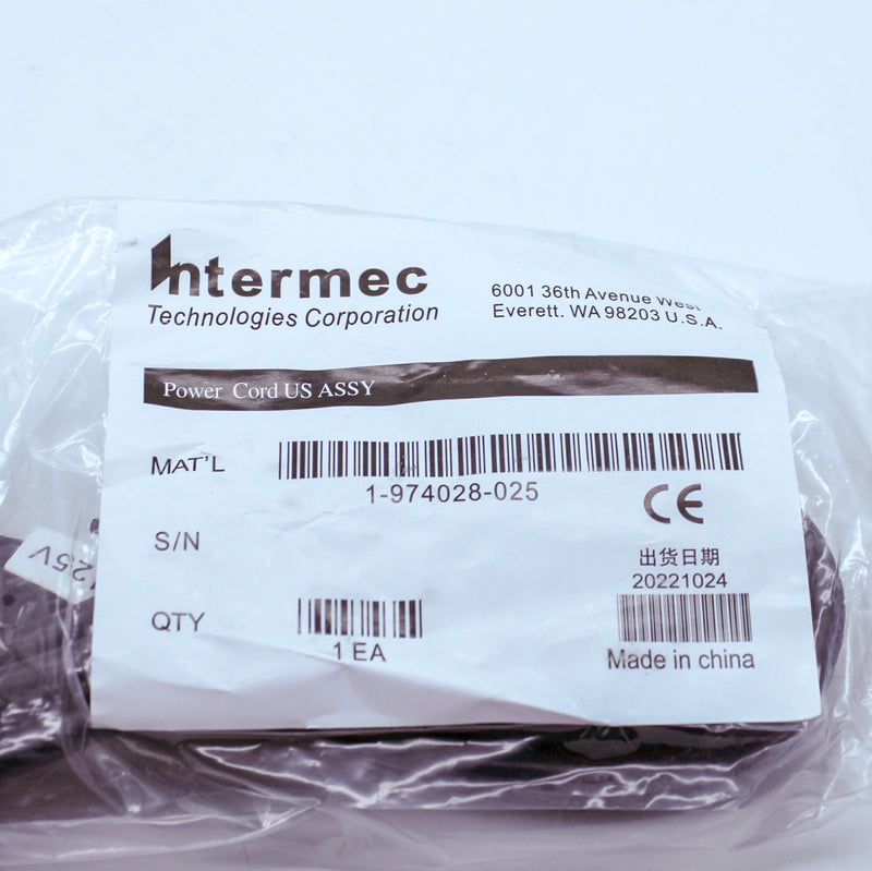 Intermec 1-974028-025 US RoHS AC Power Cord