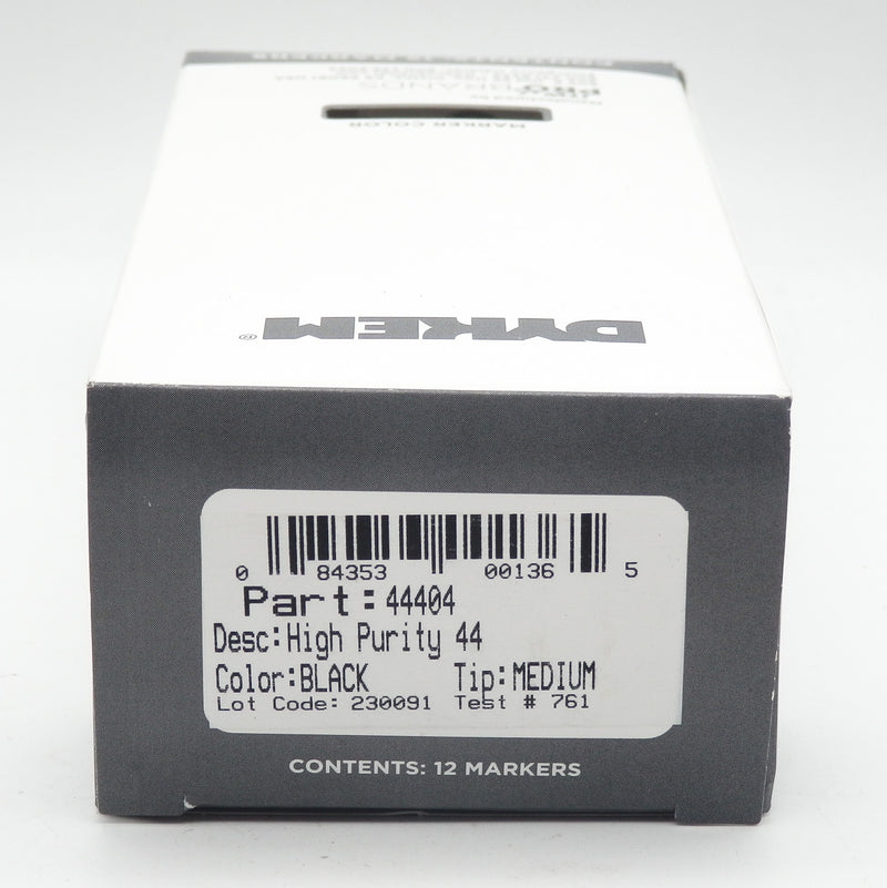 Dykem 44404 High Purity 44 Medium Tip Black Paint Marker