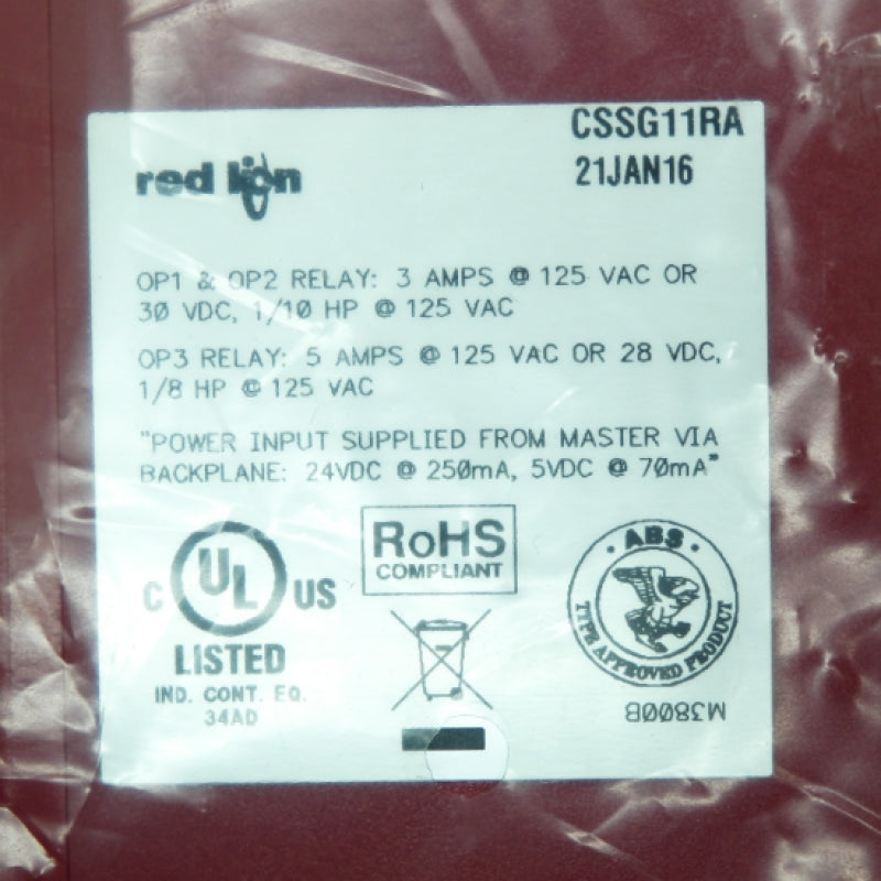 Red Lion Controls CSSG11RA CSSG1 Series Modular Controller