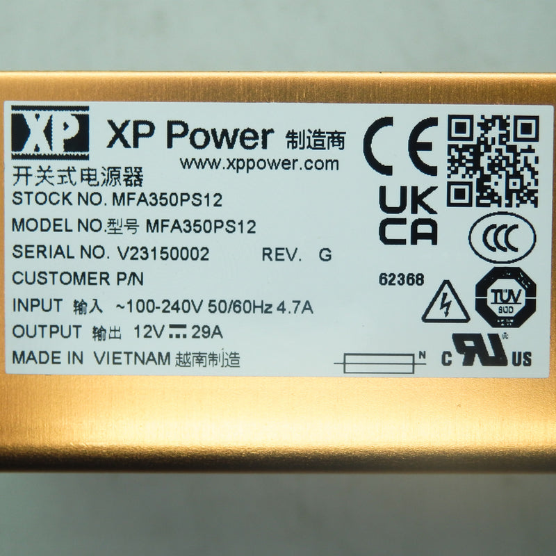 XP Power MFA350PS12 361W 12V AC-DC Open Frame Power Supply