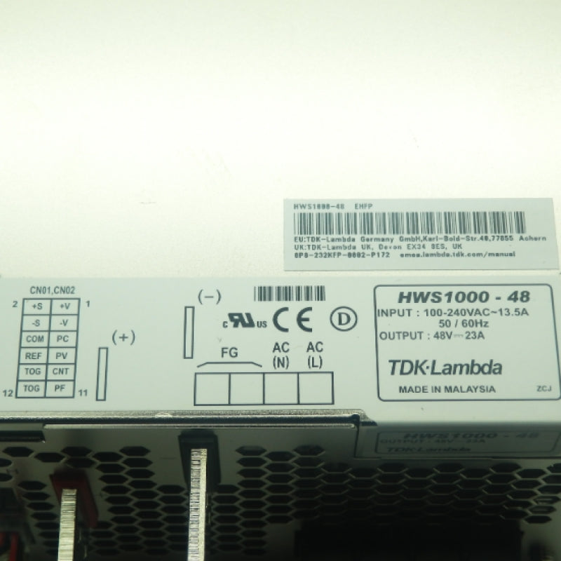 TDK-Lambda HWS1000-48 23A 48V AC-DC Open Frame Power Supply