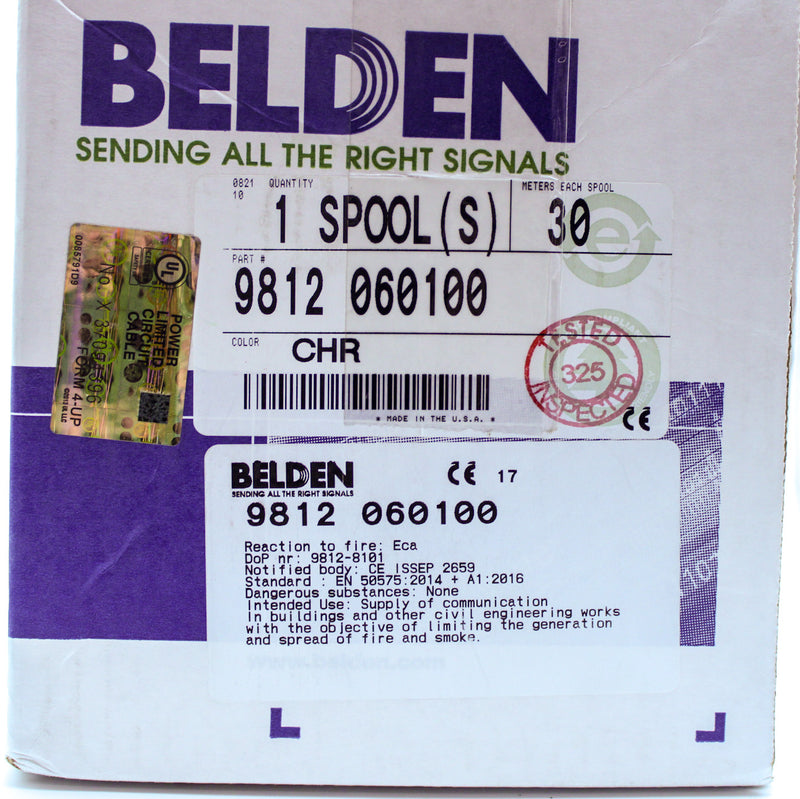 Belden 9812 060100 12Pr/28AWG Foil and Braided Chrome PVC Multiconductor Cable