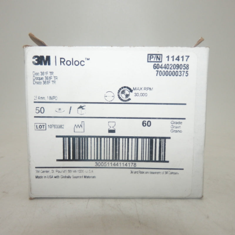 Pack of 50 3M 7000000375 1 in Roloc Disc 361F