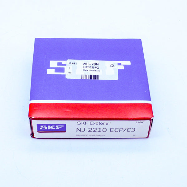 SKF NJ 2210 ECP/C3 Single Row NJ Design Cylindrical Roller Bearing