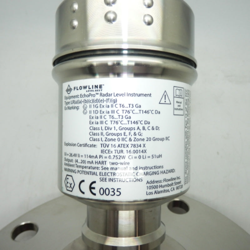 Flowline LR36-5321-44-00 EchoPro LR36 Pulse Radar Solids Level Transmitter