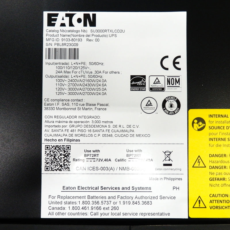 Tripp Lite SU3000RTXLCD2U 3000VA 2700W NEMA L5-30P Double Conversion UPS