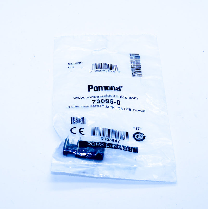 Pomona Electronics 73096-0 In-Line 4mm Safety Jack For Printed Circuit Board
