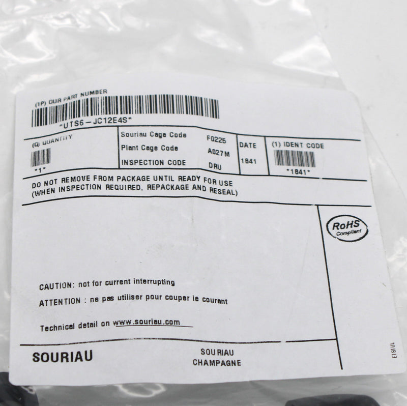 Souriau UTS6JC12E4S UTS Series Solder Circular Connector Contact