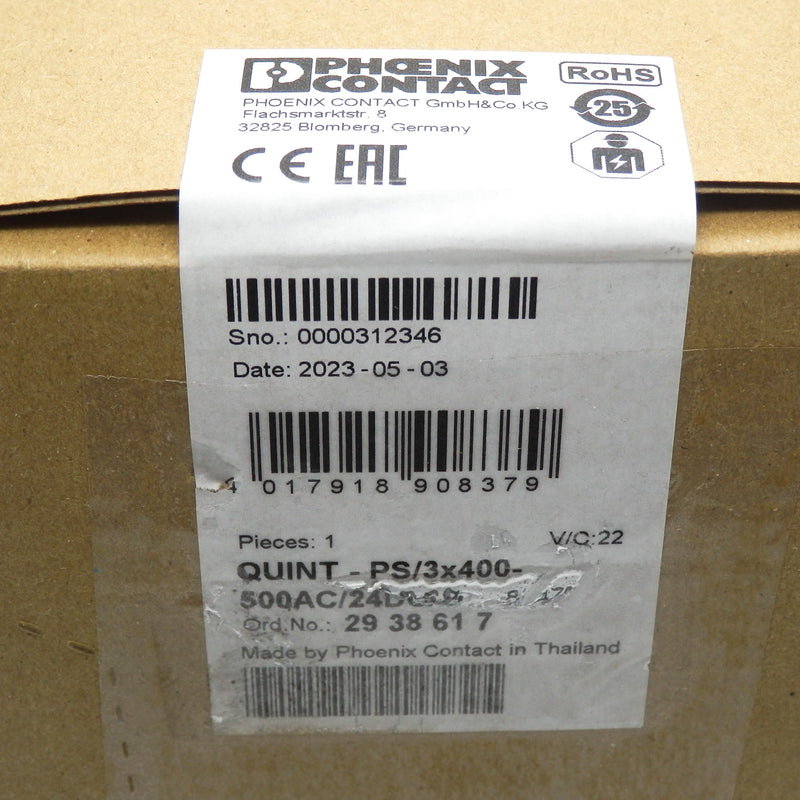 Phoenix Contact 2938617 QUINT-PS-3X400-500AC/24DC/10 Quint 3-Phase Power Supply