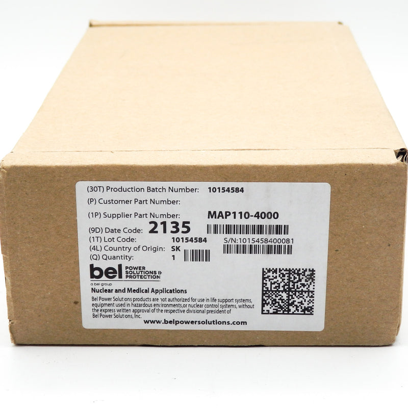 Bel Power Solutions MAP110-4000 Open Frame AC-DC Power Supply