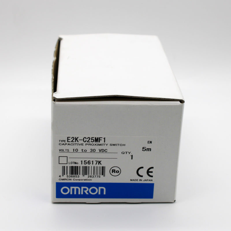 Omron Automation E2K-C25MF1 5M Adjustable Capacitive Pre-Wired Proximity Sensor