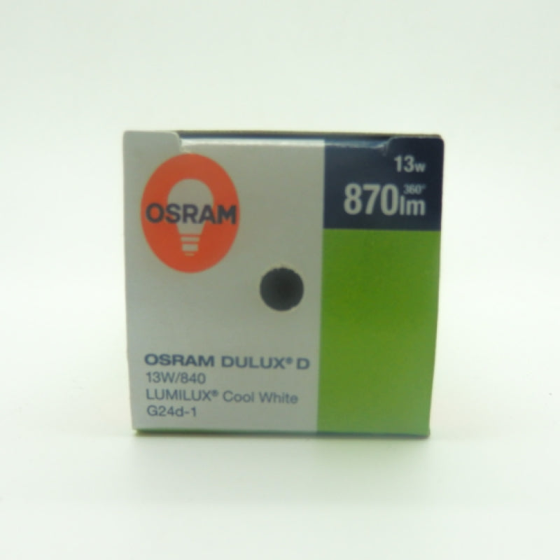 Osram 13W/840 Dulux D Lumilux Cool White 2-Pin Lamp