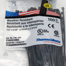 100 Pack Thomas & Betts TY52315MX Ty-Rap Nylon UV Resistant 7" Cable Tie
