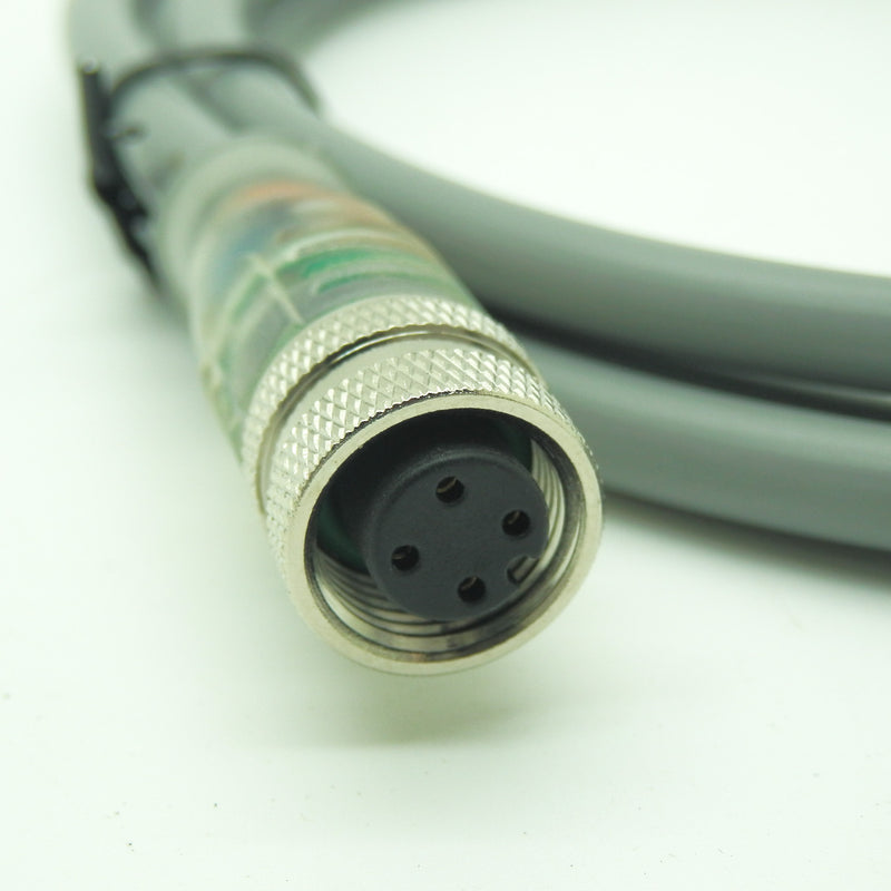 2 Pack Bulgin PXPPNP12FBF04ACL010PVC M12 A-Coding 4-Pin Female Sensor Cable