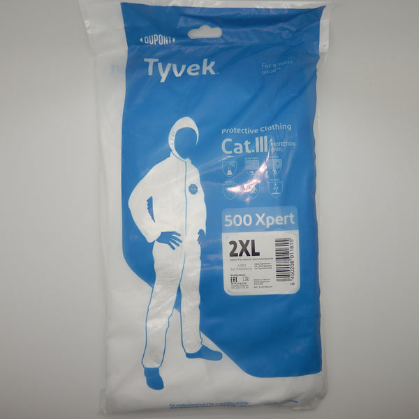 Pack of 25 Dupont TY127SWH2X Tyvek 2XL Disposible Coverall w/ Hood