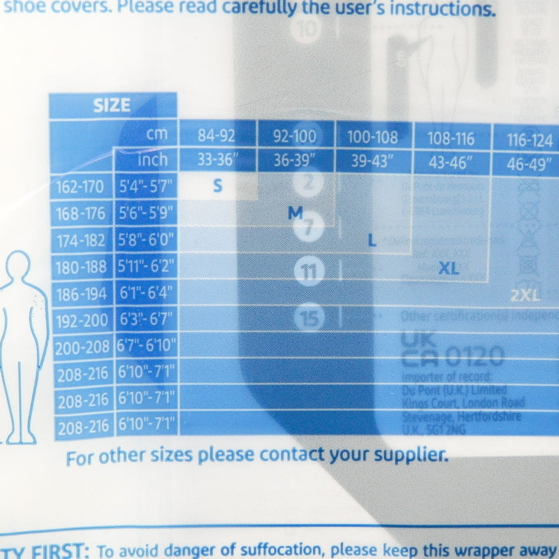 Pack of 25 Dupont TY127SWH2X Tyvek 2XL Disposible Coverall w/ Hood