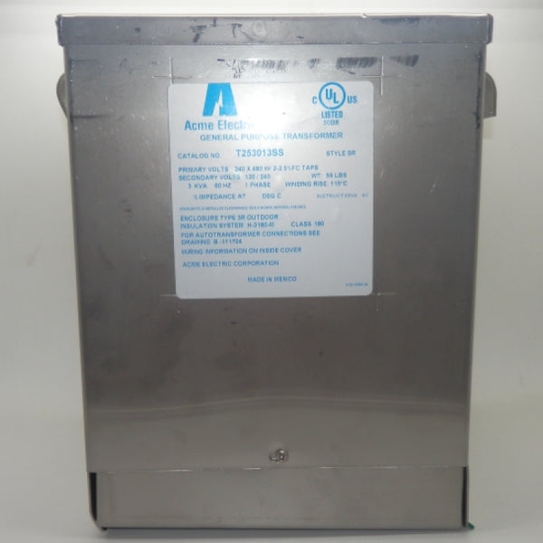 Acme Electric T253013SS 3kVA 120/240V Low Voltage Distribution Transformer