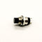 NKK Switches SB4011NOH SPST-NO, OFF-ON Black Plunger Pushbutton Switch