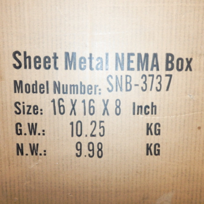Bud Industries SNB-3737 NEMA 4X IP66 Steel Junction Box