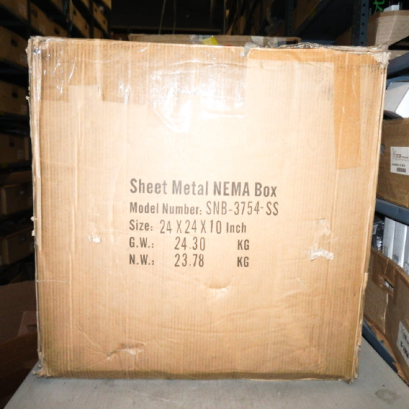 Bud Industries SNB-3754-SS 24 x 24 x 10 IP66 Stainless Steel Enclosure