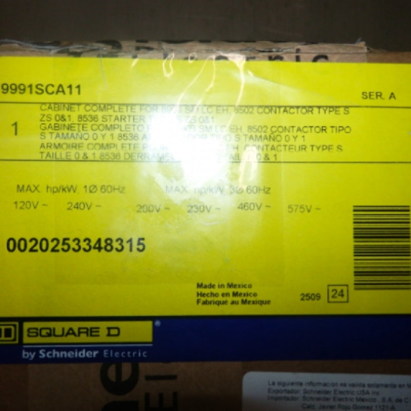 Square D 9991SCA11 Dust/Dampproof Contactor/Starter Enclosure