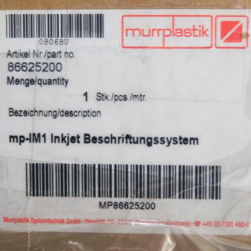 Murrplastik 86625200 MP-iM1 Inkjet Labeling System