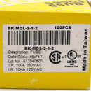 100 Pack of Eaton BK/MDL-2-1/2 2.5A 250V 3AG 1/4" x 1-1/4" Glass Fuse Cartridge