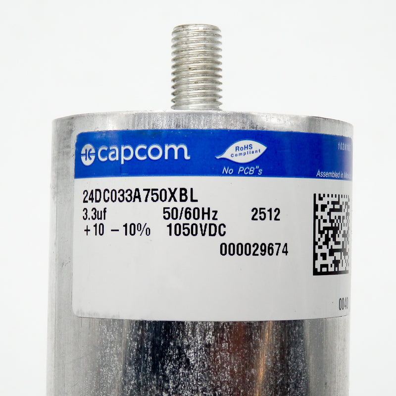 Capcom 24DC033A750XBL 1050VDC 70C 1.75RD 3.3uf Stud Mount Capacitor