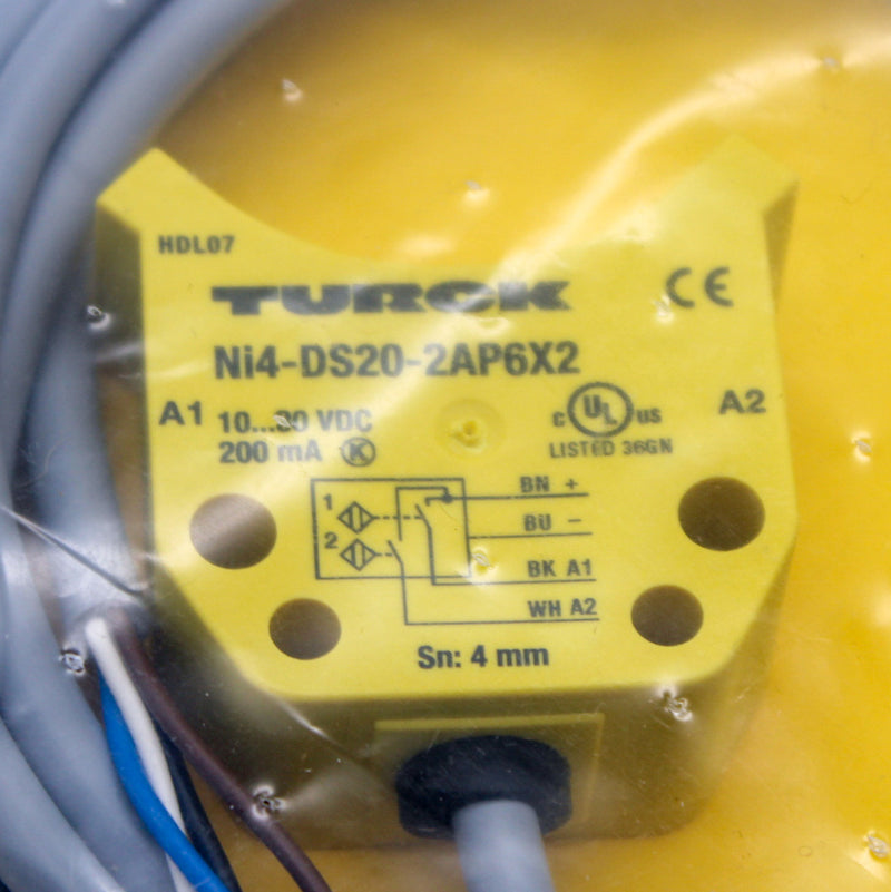 Turck NI4-DS20-2AP6X2 Dual 4mm Range 10-30VDC 2m PVC Proximity Sensor