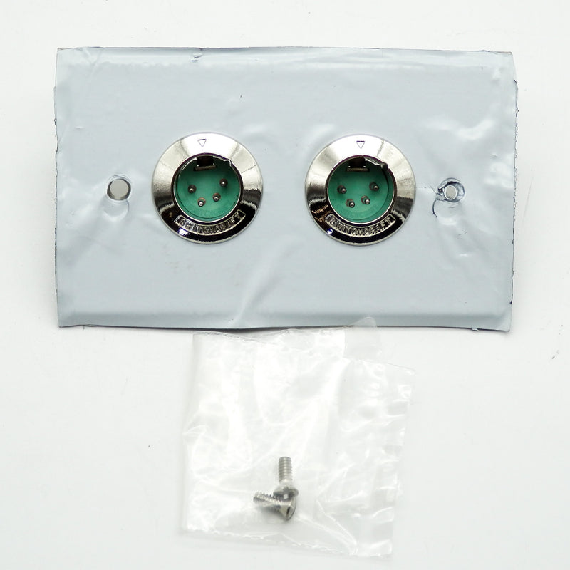 Switchcraft H4MS Stainless Steel 1 Gang XLR Wall Plate