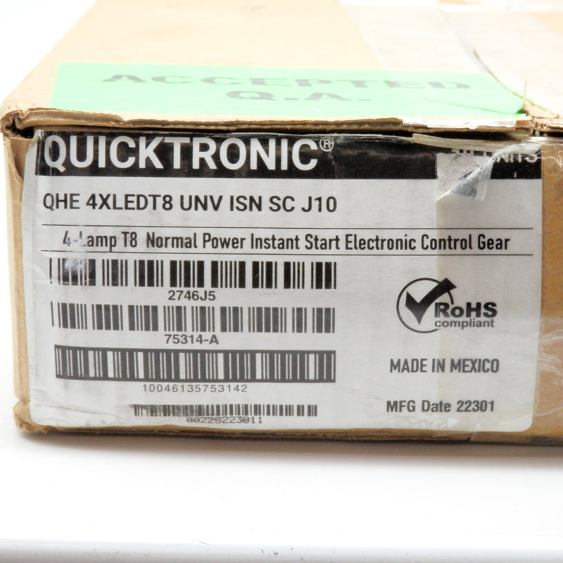 Quicktronic QHE-4XLEDT8/UNV-ISN-SC 4-Lamp T8 Instant Start Control Gear