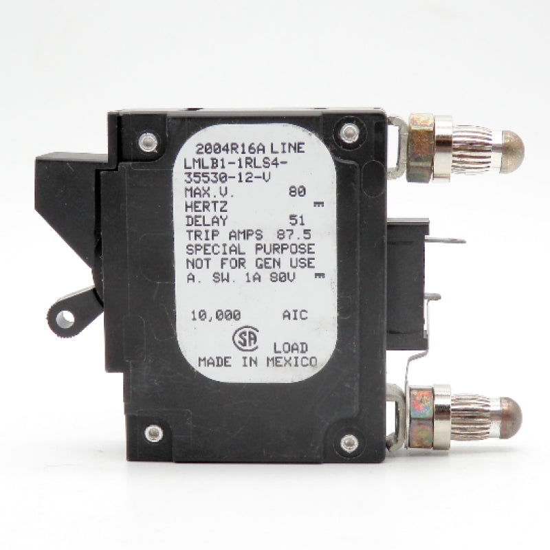 Airpax LMLB1-1RLS4-35530-12-V 1-Pole Magnetic-Hydraulic Circuit Breaker