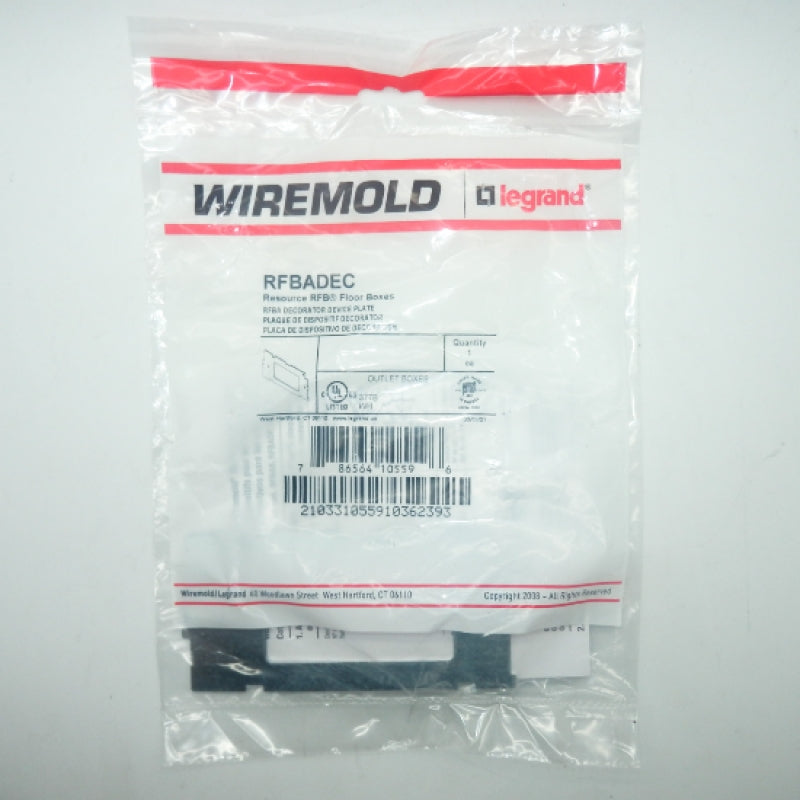 Legrand Wiremold RFBADEC RFBA Decorator Device Plate