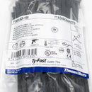 100 Pack of Thomas & Betts TY300-50X-100 50lb 12" UV Black Nylon Cable Ties