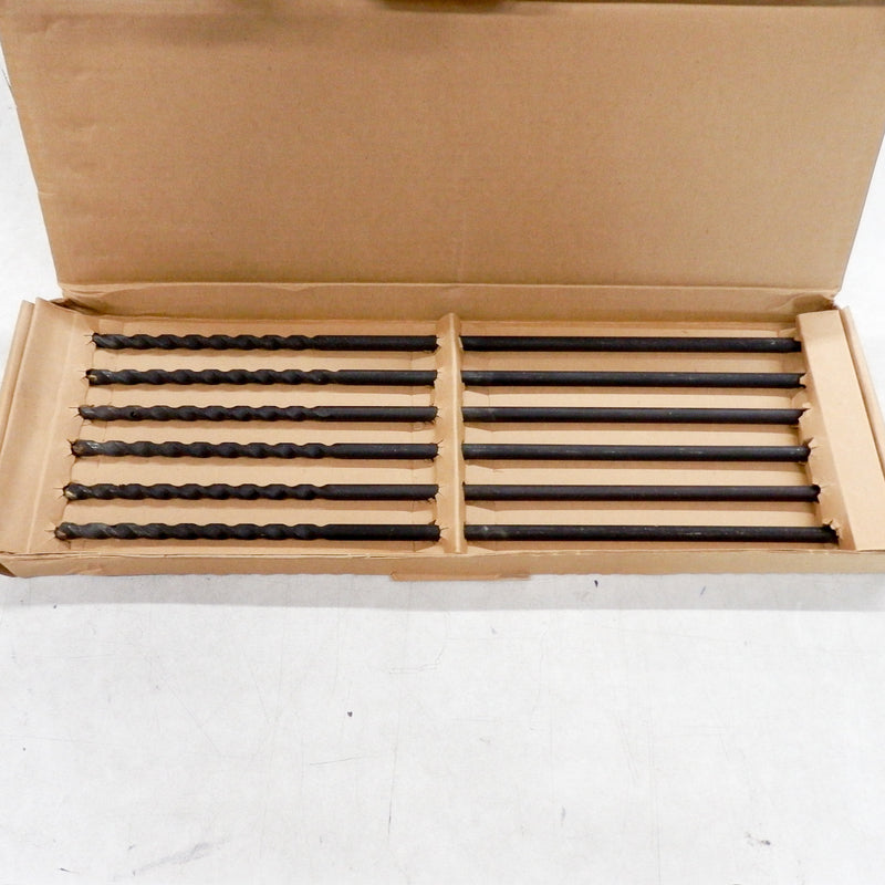 6 Pack of Allen Bolt 50322 3/8" X 18" Slow Spiral Drill Bits