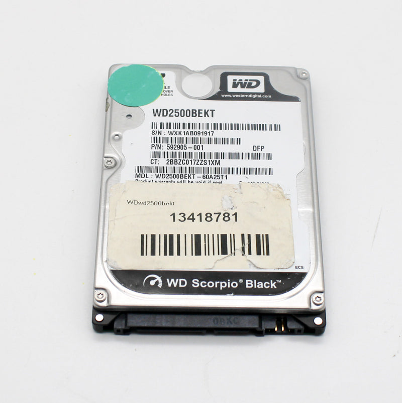 Western Digital WD2500BEKT Scorpio Black 250GB 7200RPM SATA Hard Drive