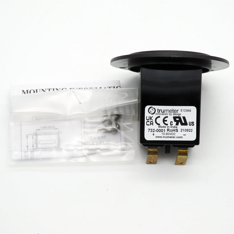 Trumeter 732-0001 99999.9 hr 10 VDC to 80 VDC Panel Mount Digital Timer