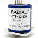 Radiall R573412300 12VDC 18GHz SP3T Solder Pin Coaxial Switch