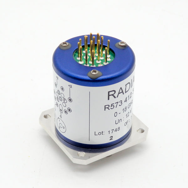Radiall R573412300 12VDC 18GHz SP3T Solder Pin Coaxial Switch