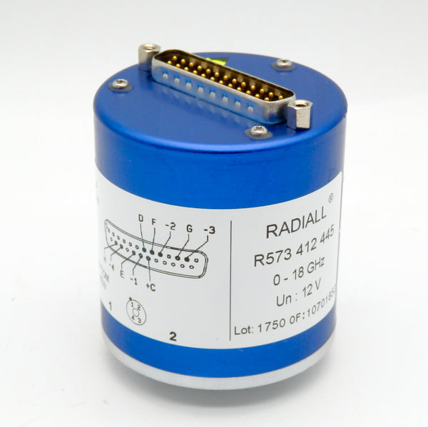 Radiall R573412445 12VDC 18GHz SP4T 50Ohms Coaxial Switch