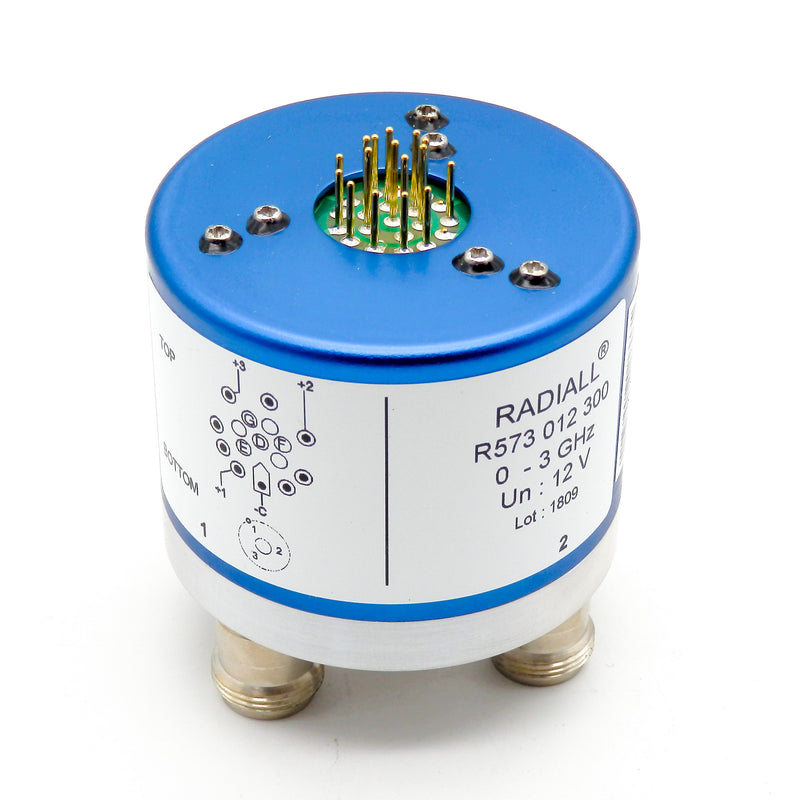 Radial Switch Radiall R573012300 12VDC 3GHz SP3T Solder Pin Coaxial Switch – Primelec
